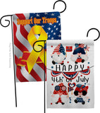 July 4 Gnome - Bugs Frogs Garden Friends Vertical Impressions Decorative Flags HG120305 Made In USA