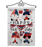 July 4 Gnome - Bugs Frogs Garden Friends Vertical Impressions Decorative Flags HG120305 Made In USA