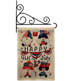 July 4 Gnome - Bugs Frogs Garden Friends Vertical Impressions Decorative Flags HG120305 Made In USA