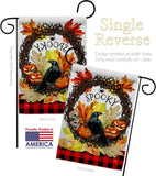 Spooky Wreath - Halloween Fall Vertical Impressions Decorative Flags HG112002 Made In USA