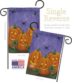 3 Pumpkins - Halloween Fall Vertical Impressions Decorative Flags HG112054 Made In USA