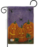 3 Pumpkins - Halloween Fall Vertical Impressions Decorative Flags HG112054 Made In USA