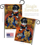 Halloween Kittens - Halloween Fall Vertical Impressions Decorative Flags HG112058 Made In USA
