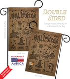 Halloween Doodles - Halloween Fall Vertical Impressions Decorative Flags HG112061 Made In USA