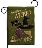 Something Wicked - Halloween Fall Vertical Impressions Decorative Flags HG112082 Made In USA