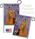 Spooky Pumpkin Men - Halloween Fall Vertical Impressions Decorative Flags HG112085 Made In USA