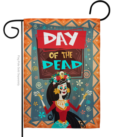 Joyful Day of Dead - Halloween Fall Vertical Impressions Decorative Flags HG112092 Made In USA