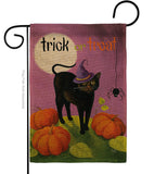 Halloween Cat - Halloween Fall Vertical Impressions Decorative Flags HG112095 Made In USA
