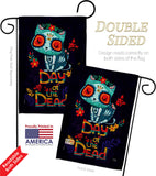 Skull Cat - Halloween Fall Vertical Impressions Decorative Flags HG112110 Made In USA