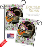 Dia De Muertos Cat - Halloween Fall Vertical Impressions Decorative Flags HG112114 Made In USA