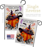 Witches Night - Halloween Fall Vertical Impressions Decorative Flags HG112117 Made In USA