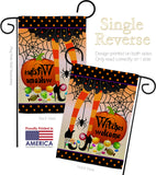 Witches Welcome - Halloween Fall Vertical Impressions Decorative Flags HG137069 Made In USA