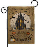 Halloween Castle - Halloween Fall Vertical Impressions Decorative Flags HG137126 Made In USA