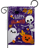 Happy Halloween - Halloween Fall Vertical Impressions Decorative Flags HG137237 Made In USA