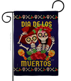 Dia De Los Muertos Pair - Halloween Fall Vertical Impressions Decorative Flags HG137246 Made In USA