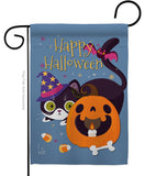 Witchy Cat - Halloween Fall Vertical Impressions Decorative Flags HG137257 Made In USA