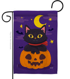 Halloween Kitty - Halloween Fall Vertical Impressions Decorative Flags HG137297 Made In USA