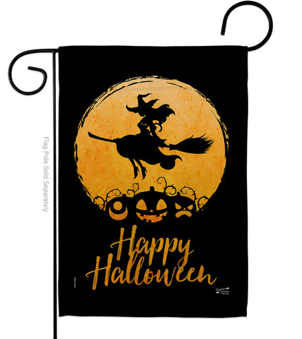 Halloween Witch - Halloween Fall Vertical Impressions Decorative Flags HG137306 Made In USA