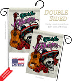 Skeleton Fiesta - Halloween Fall Vertical Impressions Decorative Flags HG137495 Made In USA