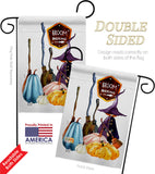 Broom Stop - Halloween Fall Vertical Impressions Decorative Flags HG137584 Made In USA