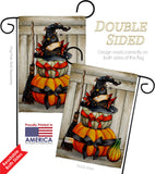 Witch Pumpkins - Halloween Fall Vertical Impressions Decorative Flags HG137633 Made In USA