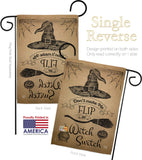 Flip my Witch Switch - Halloween Fall Vertical Impressions Decorative Flags HG191031 Made In USA