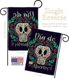 Dia de Muertos Skeleton - Halloween Fall Vertical Impressions Decorative Flags HG192074 Made In USA