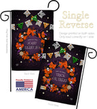 Trick Or Treat Wreath - Halloween Fall Vertical Impressions Decorative Flags HG192140 Made In USA