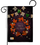 Trick Or Treat Wreath - Halloween Fall Vertical Impressions Decorative Flags HG192140 Made In USA