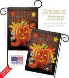 Evil Halloween Pumpkin - Halloween Fall Vertical Impressions Decorative Flags HG192141 Made In USA