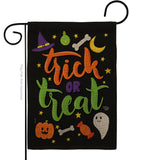 Cute Trick or Treat - Halloween Fall Vertical Impressions Decorative Flags HG192220 Made In USA