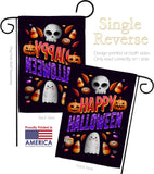 Halloween Treat - Halloween Fall Vertical Impressions Decorative Flags HG192285 Made In USA