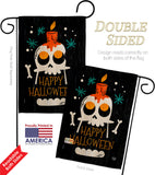 Happy Skull - Halloween Fall Vertical Impressions Decorative Flags HG192664 Made In USA