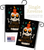 Happy Skull - Halloween Fall Vertical Impressions Decorative Flags HG192664 Made In USA