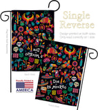 Fiesta Dia de Muertos - Halloween Fall Vertical Impressions Decorative Flags HG192694 Made In USA