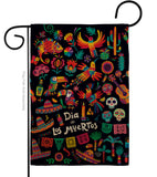 Fiesta Dia de Muertos - Halloween Fall Vertical Impressions Decorative Flags HG192694 Made In USA