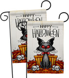 Kitty O Ween - Halloween Fall Vertical Impressions Decorative Flags HG130409 Made In USA