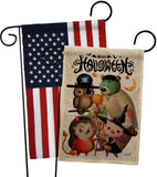 Halloween Friends - Halloween Fall Horizontal Impressions Decorative Flags HG130413 Made In USA