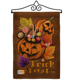 Candy Pumpkin - Halloween Fall Vertical Impressions Decorative Flags HG112003 Made In USA