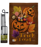 Candy Pumpkin - Halloween Fall Vertical Impressions Decorative Flags HG112003 Made In USA