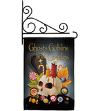 Ghosts Goblins and Goodies - Halloween Fall Vertical Impressions Decorative Flags HG112007 Made In USA