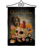 Ghosts Goblins and Goodies - Halloween Fall Vertical Impressions Decorative Flags HG112007 Made In USA