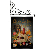 Ghosts Goblins and Goodies - Halloween Fall Vertical Impressions Decorative Flags HG112007 Made In USA