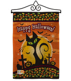 Halloween Black Cat - Halloween Fall Vertical Impressions Decorative Flags HG112050 Made In USA