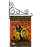 Halloween Black Cat - Halloween Fall Vertical Impressions Decorative Flags HG112050 Made In USA