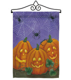 3 Pumpkins - Halloween Fall Vertical Impressions Decorative Flags HG112054 Made In USA