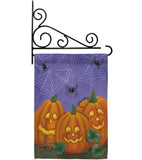 3 Pumpkins - Halloween Fall Vertical Impressions Decorative Flags HG112054 Made In USA