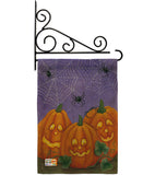 3 Pumpkins - Halloween Fall Vertical Impressions Decorative Flags HG112054 Made In USA