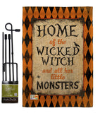 Wicked Home - Halloween Fall Vertical Impressions Decorative Flags HG112059 Made In USA