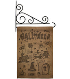 Halloween Doodles - Halloween Fall Vertical Impressions Decorative Flags HG112061 Made In USA